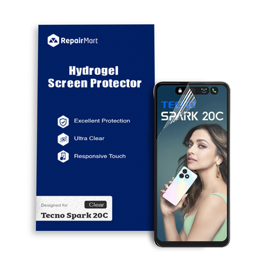 Tecno Spark 20C Compatible Premium Hydrogel Screen Protector With Full Coverage Ultra HD